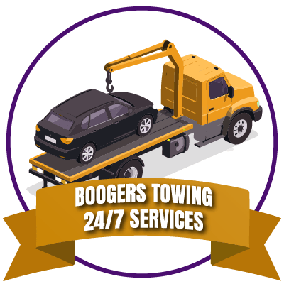 24/7 Towing badge